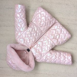 Rothschild Pink Heart Puffer Jacket Infant sz 12 months